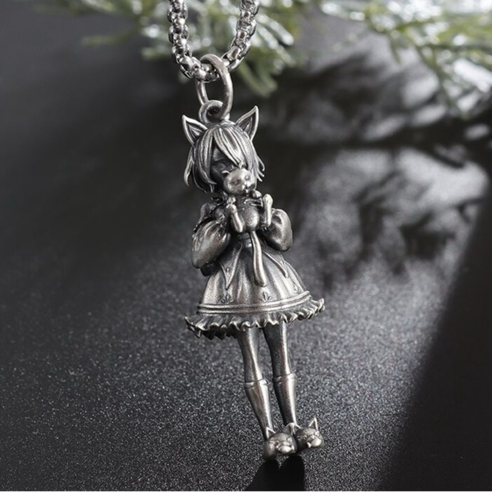 Super cute anime girl pendant necklace!